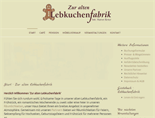 Tablet Screenshot of lebkuchenfabrik.com